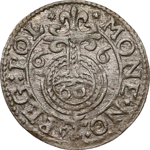 Anverso Poltorak 1666 "Inscripción 60" - valor de la moneda de plata - Polonia, Juan II Casimiro