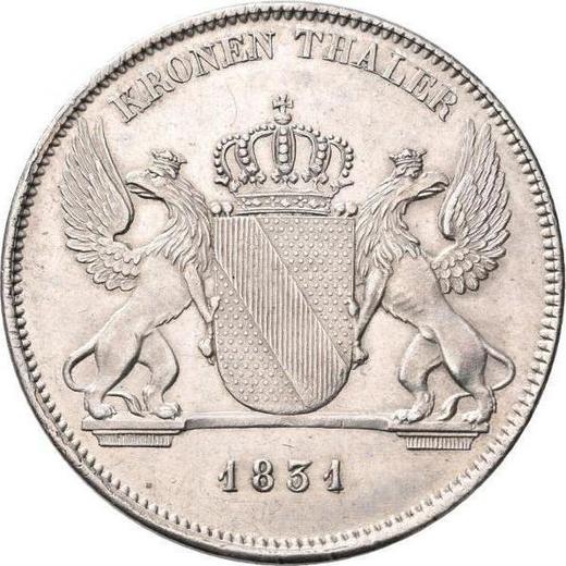 Reverso Tálero 1831 - valor de la moneda de plata - Baden, Leopoldo I de Baden