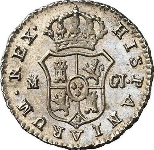 Revers 1/2 Real (Medio Real) 1819 M GJ - Silbermünze Wert - Spanien, Ferdinand VII