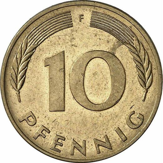 Awers monety - 10 fenigów 1986 F - cena  monety - Niemcy, RFN