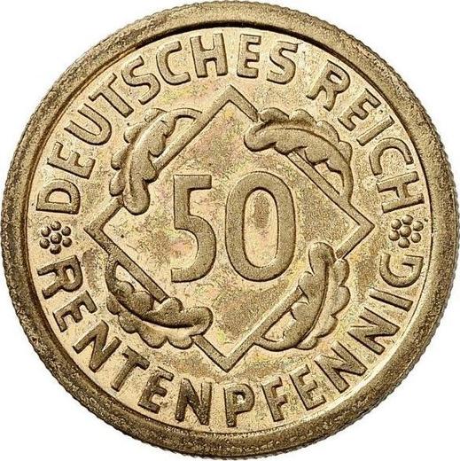 Obverse 50 Rentenpfennig 1924 J -  Coin Value - Germany, Weimar Republic