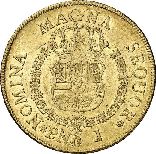 Reverso 8 escudos 1767 PN J "Tipo 1760-1771" - valor de la moneda de oro - Colombia, Carlos III