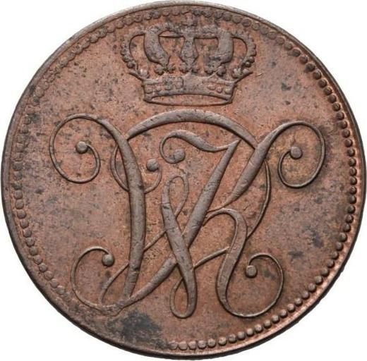 Аверс монеты - 4 геллера 1827 года - цена  монеты - Гессен-Кассель, Вильгельм II