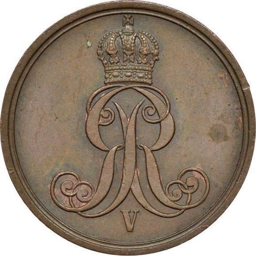 Anverso 1 Pfennig 1859 B - valor de la moneda  - Hannover, Jorge V