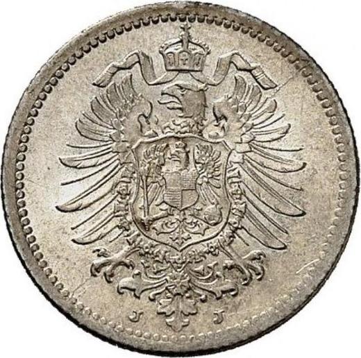 Reverso 20 Pfennige 1876 J "Tipo 1873-1877" - valor de la moneda de plata - Alemania, Imperio alemán