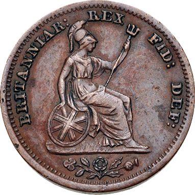 Reverso Medio farthing 1837 - valor de la moneda  - Gran Bretaña, Guillermo IV