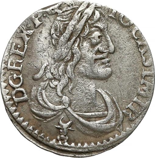 Аверс монеты - Шестак (6 грошей) 1650 года - цена серебряной монеты - Польша, Ян II Казимир