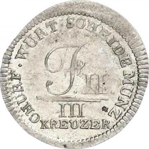 Anverso 3 kreuzers 1805 - valor de la moneda de plata - Wurtemberg, Federico I