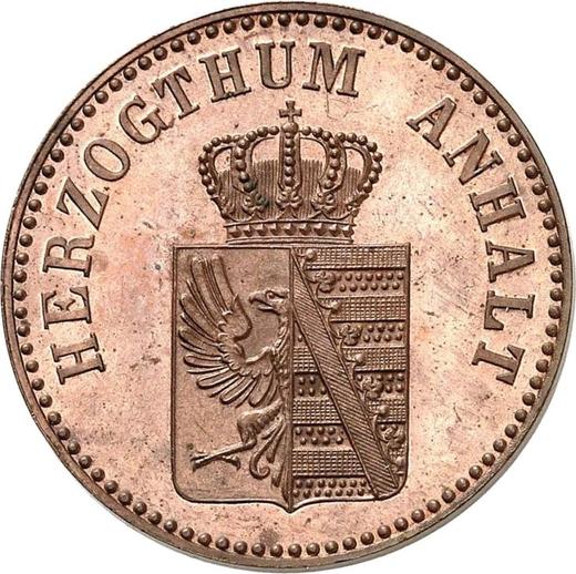 Аверс монеты - 3 пфеннига 1861 года A - цена  монеты - Ангальт-Дессау, Леопольд Фридрих