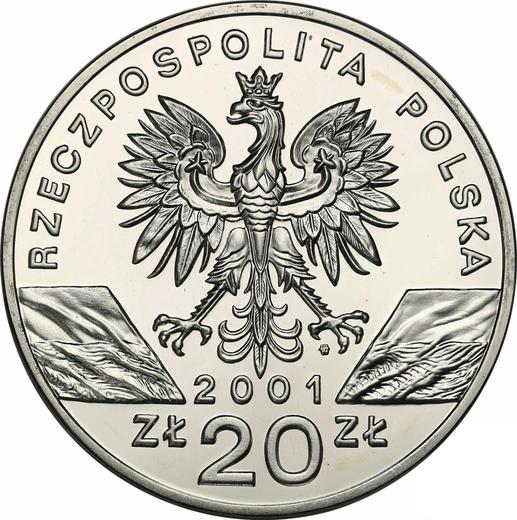 Obverse 20 Zlotych 2001 MW AN "Swallowtail butterfly" - Silver Coin Value - Poland, III Republic after denomination