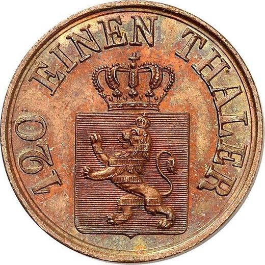 Аверс монеты - 3 геллера 1859 года - цена  монеты - Гессен-Кассель, Фридрих Вильгельм I