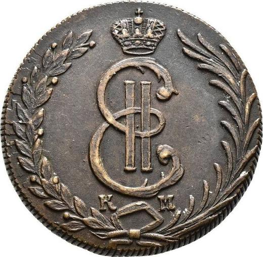 Anverso 10 kopeks 1781 КМ "Moneda siberiana" - valor de la moneda  - Rusia, Catalina II