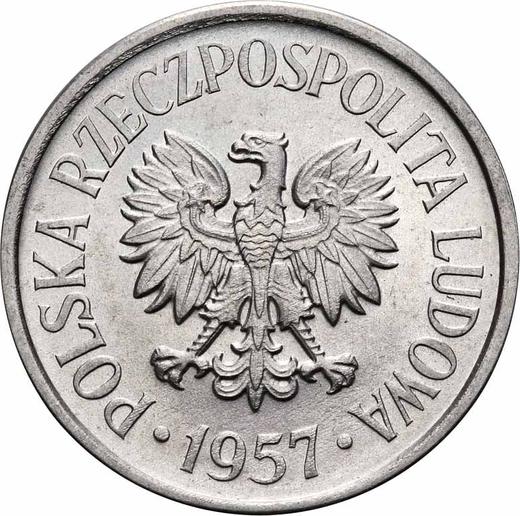 Аверс монеты - 20 грошей 1957 года - цена  монеты - Польша, Народная Республика