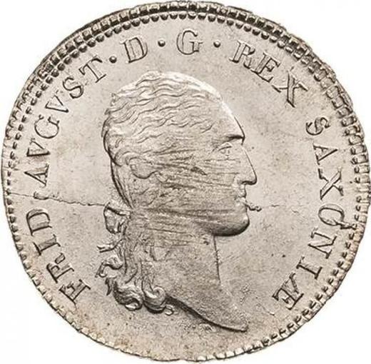 Аверс монеты - 1/6 талера 1808 года S.G.H. - цена серебряной монеты - Саксония, Фридрих Август I