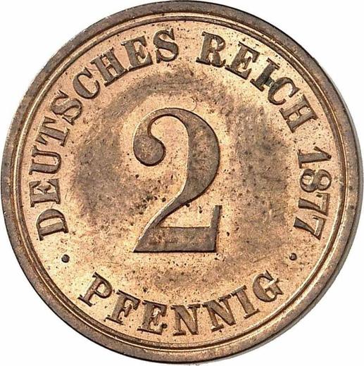 Avers 2 Pfennig 1877 A "Typ 1873-1877" - Münze Wert - Deutschland, Deutsches Kaiserreich