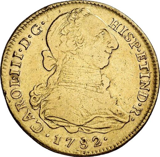 Аверс монеты - 4 эскудо 1782 года MI - цена золотой монеты - Перу, Карл III