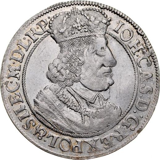 Аверс монеты - Орт (18 грошей) 1656 года GR "Гданьск" - цена серебряной монеты - Польша, Ян II Казимир