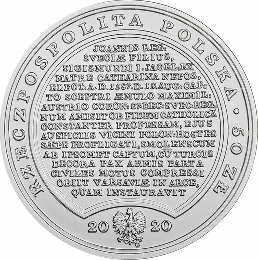 Аверс монеты - 50 злотых 2020 года "Сигизмунд III Ваза" - цена серебряной монеты - Польша, III Республика после деноминации