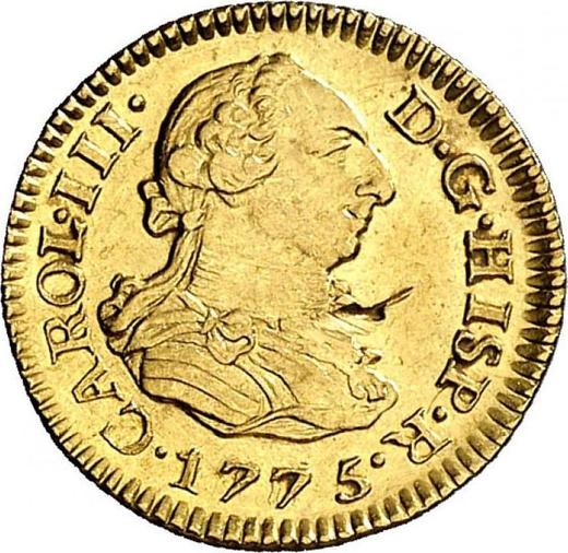 Obverse 1/2 Escudo 1775 M PJ - Gold Coin Value - Spain, Charles III