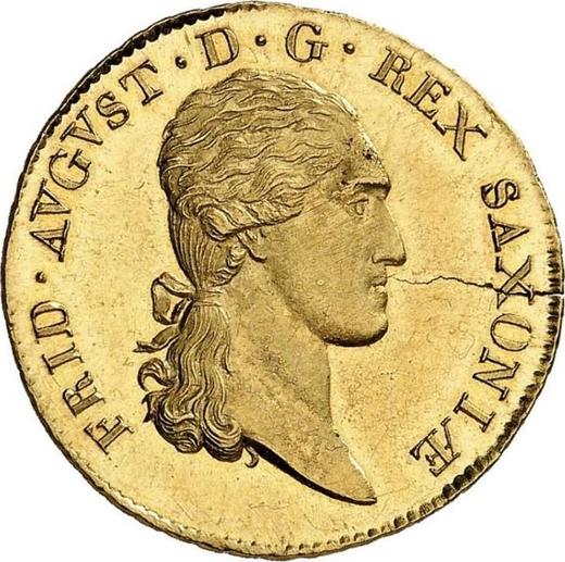 Anverso 5 táleros 1812 S.G.H. - valor de la moneda de oro - Sajonia, Federico Augusto I