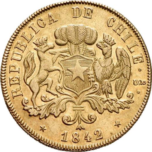 Аверс монеты - 8 эскудо 1842 года So IJ - цена золотой монеты - Чили, Республика