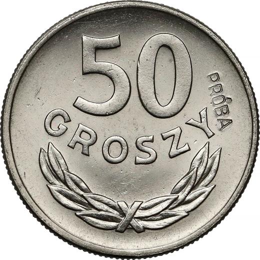Реверс монеты - Пробные 50 грошей 1957 года Никель - цена  монеты - Польша, Народная Республика