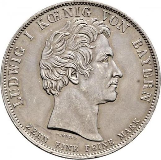 Obverse Thaler 1837 "St. Michael Order" - Silver Coin Value - Bavaria, Ludwig I