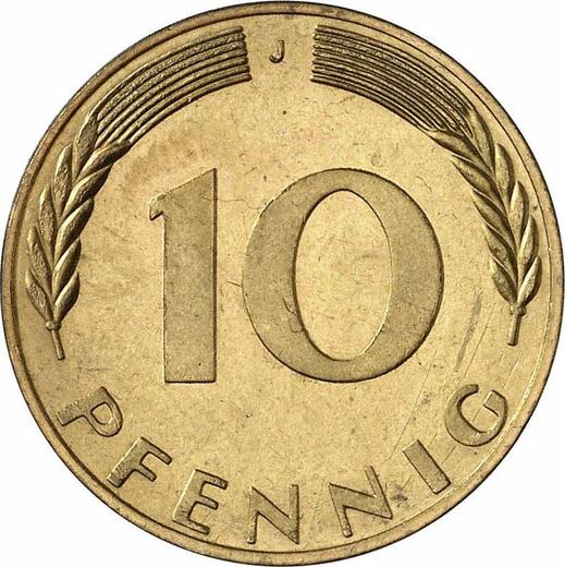 Anverso 10 Pfennige 1970 J - valor de la moneda  - Alemania, RFA