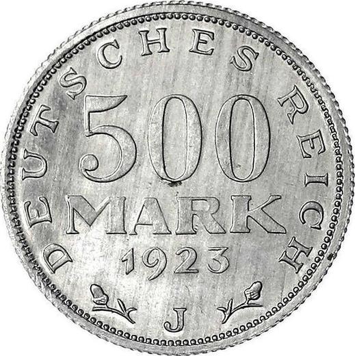 Rewers monety - 500 marek 1923 J - cena  monety - Niemcy, Republika Weimarska