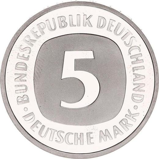 Anverso 5 marcos 1999 A - valor de la moneda  - Alemania, RFA