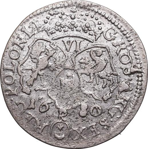 Reverse 6 Groszy (Szostak) 1680 K TLB "Type 1677-1687" - Silver Coin Value - Poland, John III Sobieski