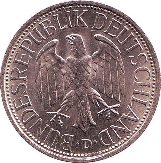 Rewers monety - 1 marka 1972 D - cena  monety - Niemcy, RFN