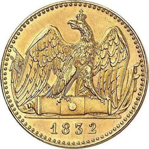 Rewers monety - Podwójny Friedrichs d'or 1832 A - cena złotej monety - Prusy, Fryderyk Wilhelm III