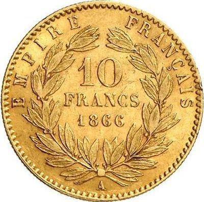 Reverse 10 Francs 1866 A "Type 1861-1868" Paris - France, Napoleon III