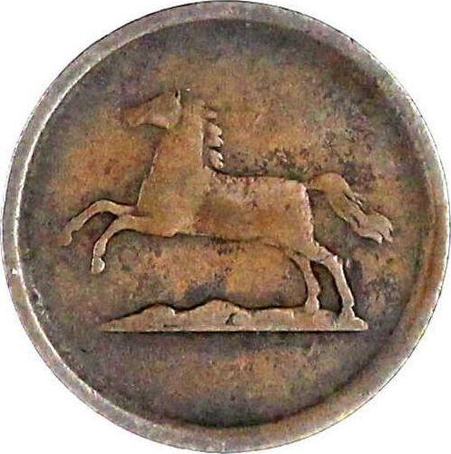 Аверс монеты - 1 пфенниг 1856 года - цена  монеты - Брауншвейг-Вольфенбюттель, Вильгельм