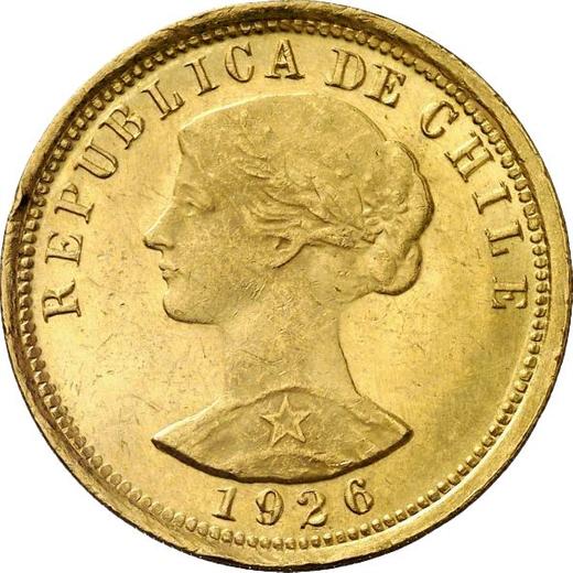 Rewers monety - 100 peso 1926 So - cena złotej monety - Chile, Republika (Po denominacji)