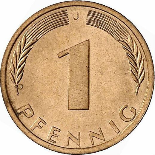Аверс монеты - 1 пфенниг 1973 года J - цена  монеты - Германия, ФРГ
