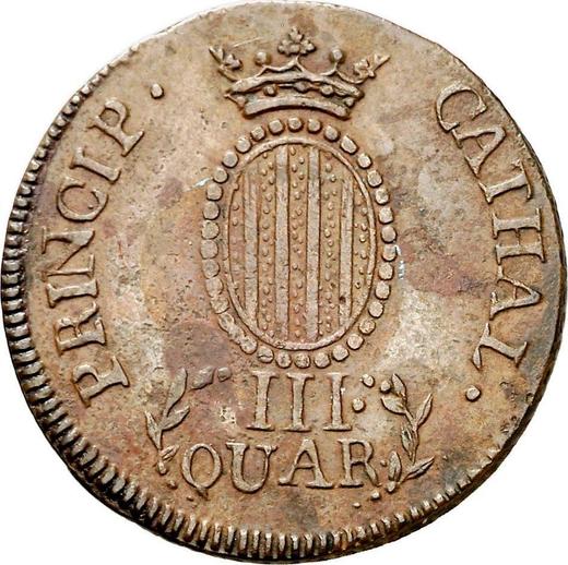 Reverso 3 cuartos 1810 "Cataluña" - valor de la moneda  - España, Fernando VII