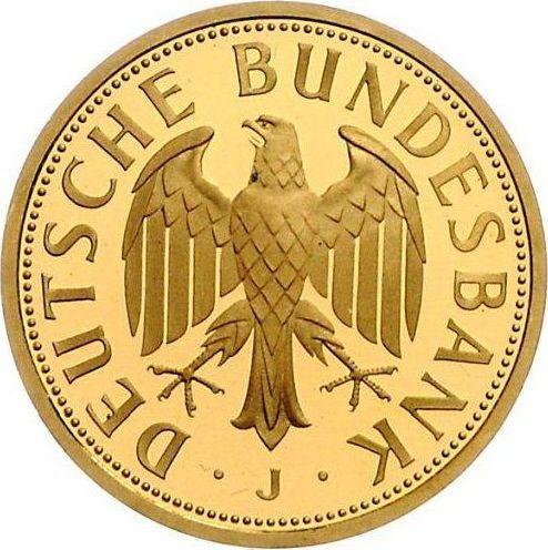Реверс монеты - 1 марка 2001 года J "Прощальная марка" - цена золотой монеты - Германия, ФРГ