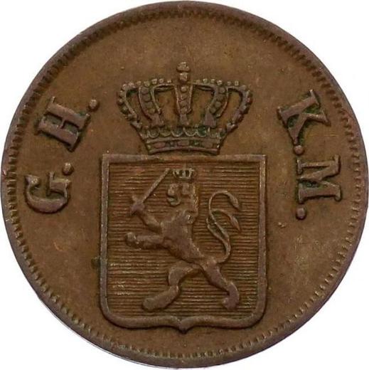 Anverso Heller 1854 - valor de la moneda  - Hesse-Darmstadt, Luis III
