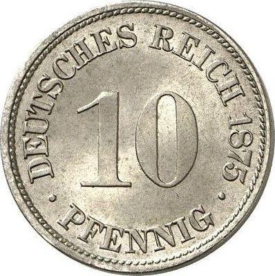Аверс монеты - 10 пфеннигов 1875 года G "Тип 1873-1889" - цена  монеты - Германия, Германская Империя