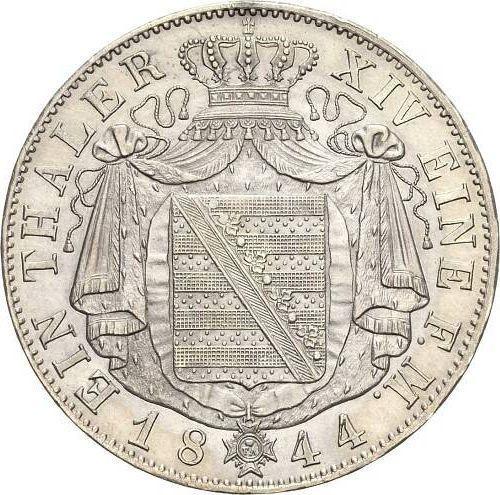 Reverse Thaler 1844 G - Silver Coin Value - Saxony-Albertine, Frederick Augustus II