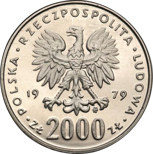 Аверс монеты - Пробные 2000 злотых 1979 года MW "Николай Коперник" Никель - цена  монеты - Польша, Народная Республика