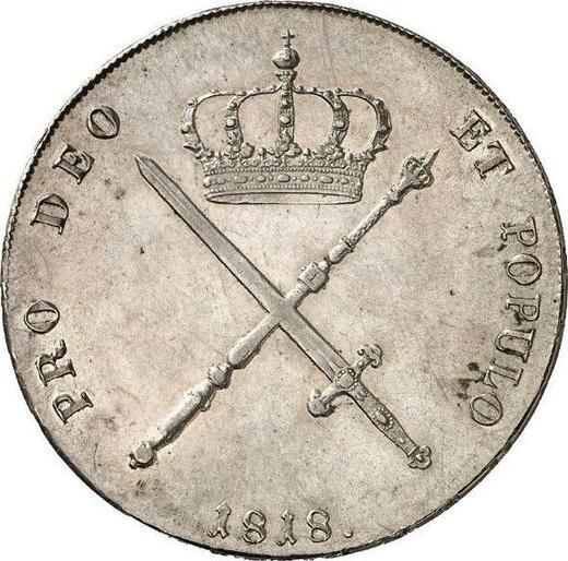 Rewers monety - Talar 1818 "Typ 1809-1825" - cena srebrnej monety - Bawaria, Maksymilian I
