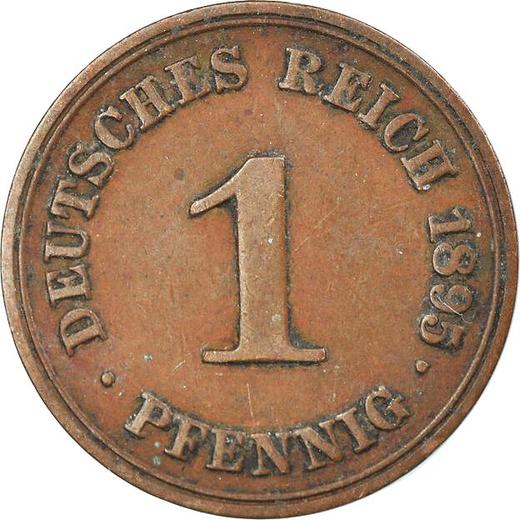 Anverso 1 Pfennig 1895 A "Tipo 1890-1916" - valor de la moneda  - Alemania, Imperio alemán