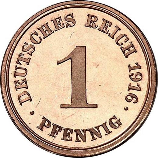 Аверс монеты - 1 пфенниг 1916 года E "Тип 1890-1916" - цена  монеты - Германия, Германская Империя