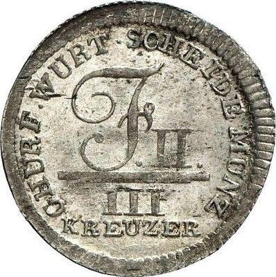 Awers monety - 3 krajcary 1806 "Typ 1804-1806" - cena srebrnej monety - Wirtembergia, Fryderyk I
