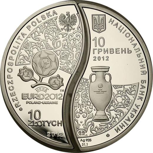 Аверс монеты - 10 злотых 2012 года MW "Чемпионат Европы по футболу - ЕВРО 2012" - цена серебряной монеты - Польша, III Республика после деноминации