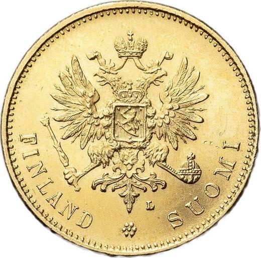 Anverso 20 marcos 1904 L - valor de la moneda de oro - Finlandia, Gran Ducado