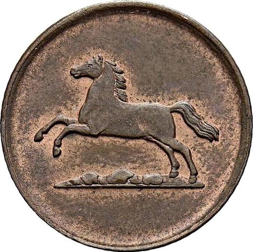 Аверс монеты - 1 пфенниг 1852 года B - цена  монеты - Брауншвейг-Вольфенбюттель, Вильгельм